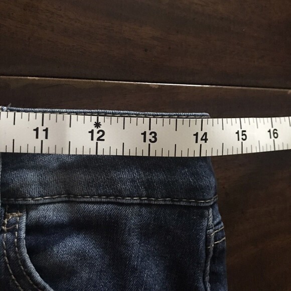 American Heritage Juniors Distressed Dark‎ Blue SO Jeans Size 7 - Picture 8 of 10